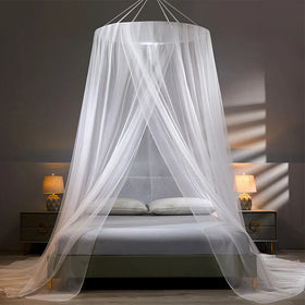 Bed Mosquito Net l Faltbares Moskitonetz für Bett & Reisen l Effektiver Insektenschutz für Einzel- & Doppelbetten